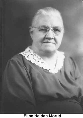 Black and white photograph of Eline Halden Morud at about age 60