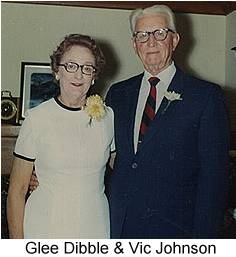 Color photo of Glee Dibble and Vic Johnson from their 50th. wedding anniversary