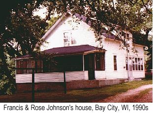 Color photo of the Francis and Rose Johnson house in Bay City, WI, in the 1990s