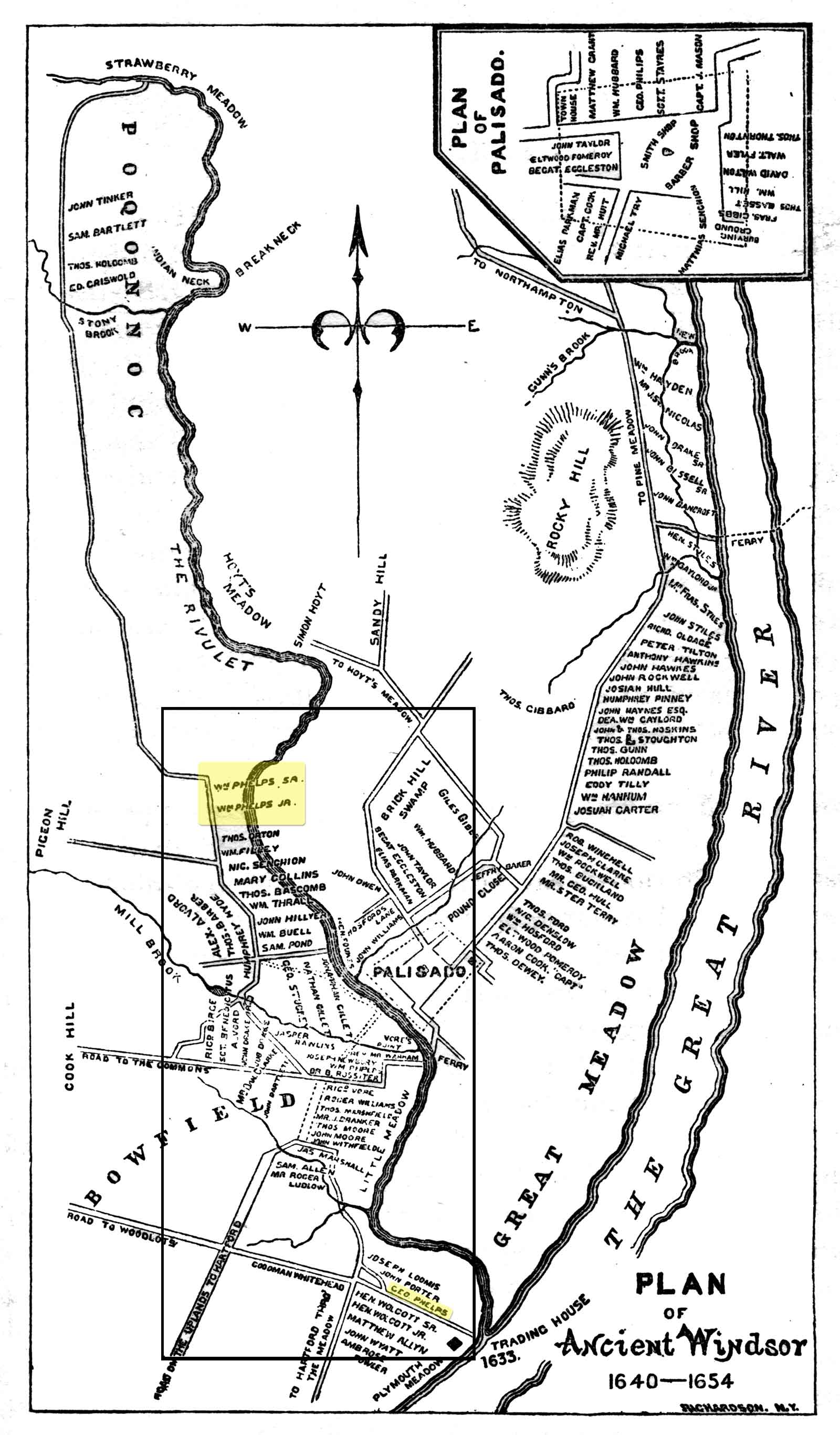 Map of 'Ancient Windsor' CT