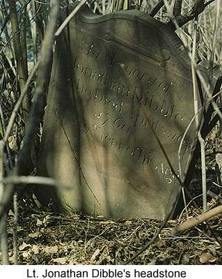 Color photo of Lt. Jonathan Dibble's headstone