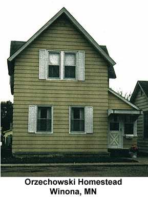 Color photo of the Orzechowski homestead in Winona, MN